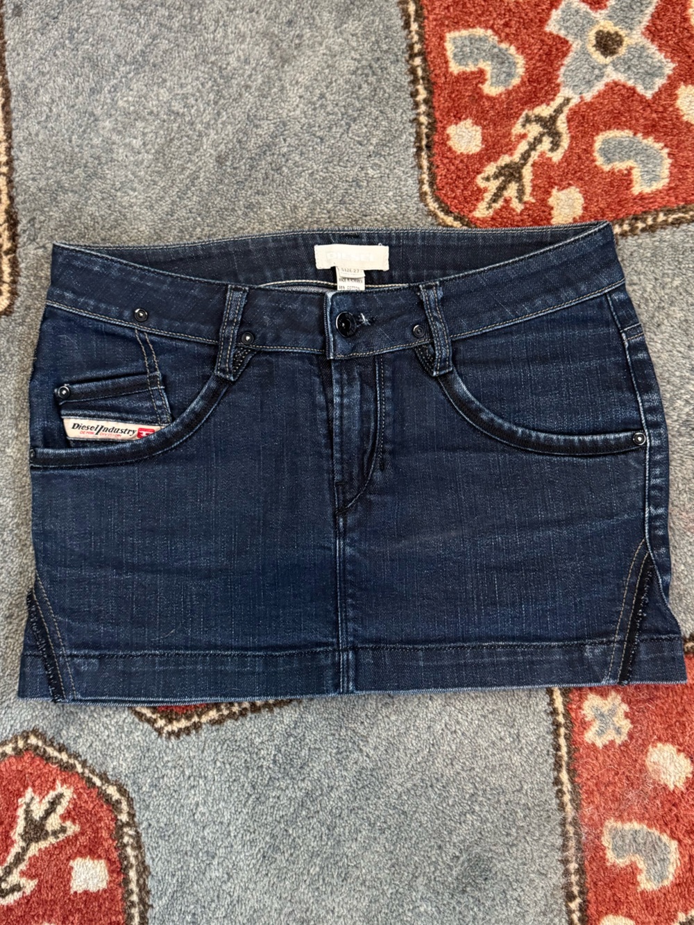Vintage Diesel denim mini skirt